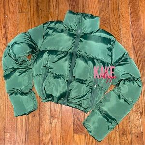 Kake Shoppe - Bubble Puffer Crop Bomber Jackets